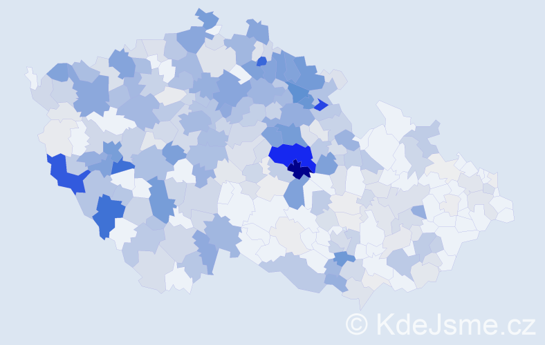 Příjmení: 'Chmelíková', počet výskytů 1341 v celé ČR
