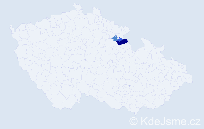 Příjmení: 'Mrštil', počet výskytů 10 v celé ČR