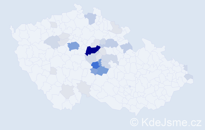 Příjmení: 'Chlád', počet výskytů 105 v celé ČR