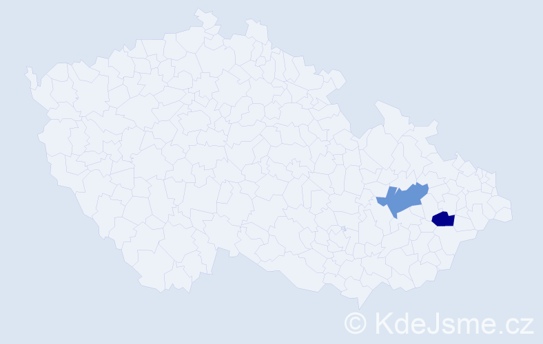 Příjmení: 'Tüdösová', počet výskytů 2 v celé ČR