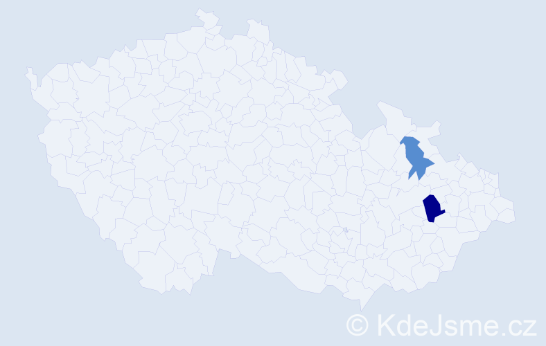 Příjmení: 'Judiak', počet výskytů 3 v celé ČR