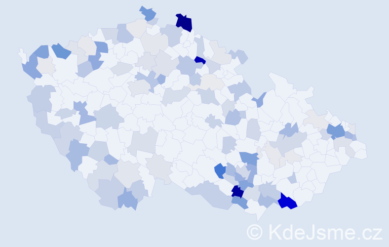 Příjmení: 'Kohútová', počet výskytů 293 v celé ČR