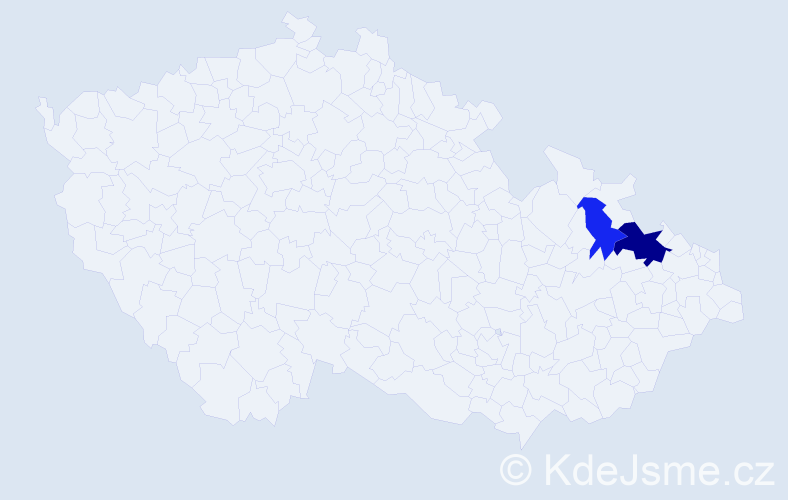 Příjmení: 'Glovčíková', počet výskytů 8 v celé ČR