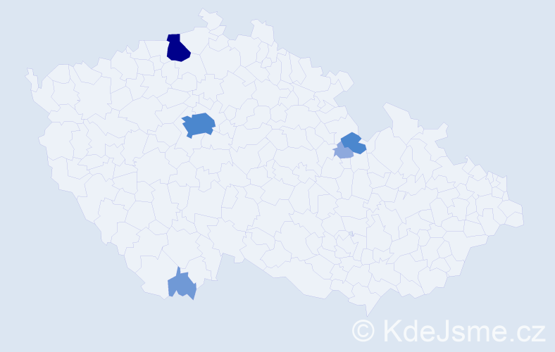 Příjmení: 'Wejmelka', počet výskytů 15 v celé ČR