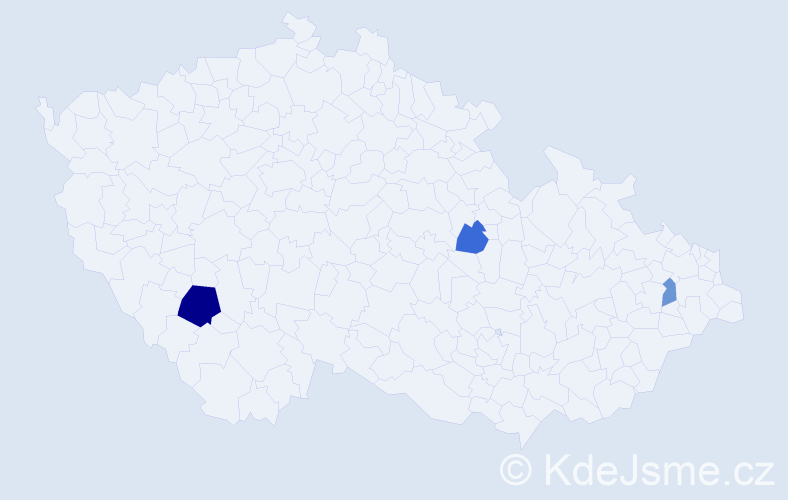 Příjmení: 'Valentínová', počet výskytů 10 v celé ČR