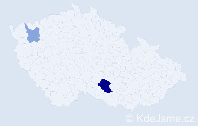 Příjmení: 'Krasevych', počet výskytů 5 v celé ČR