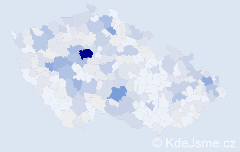 Příjmení: 'Andělová', počet výskytů 1268 v celé ČR