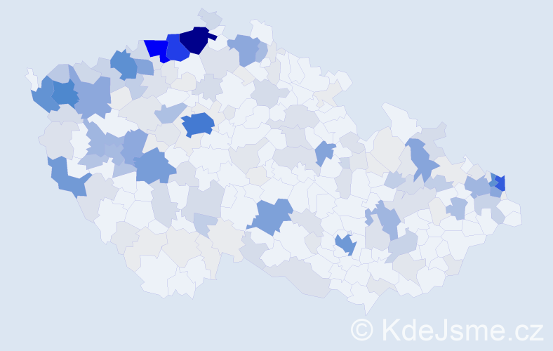 Příjmení: 'Ferková', počet výskytů 893 v celé ČR