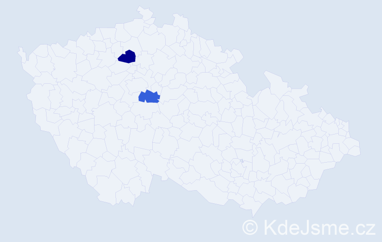 Příjmení: 'Trubych', počet výskytů 2 v celé ČR