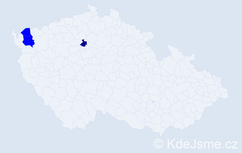Příjmení: 'Krisztofová', počet výskytů 4 v celé ČR