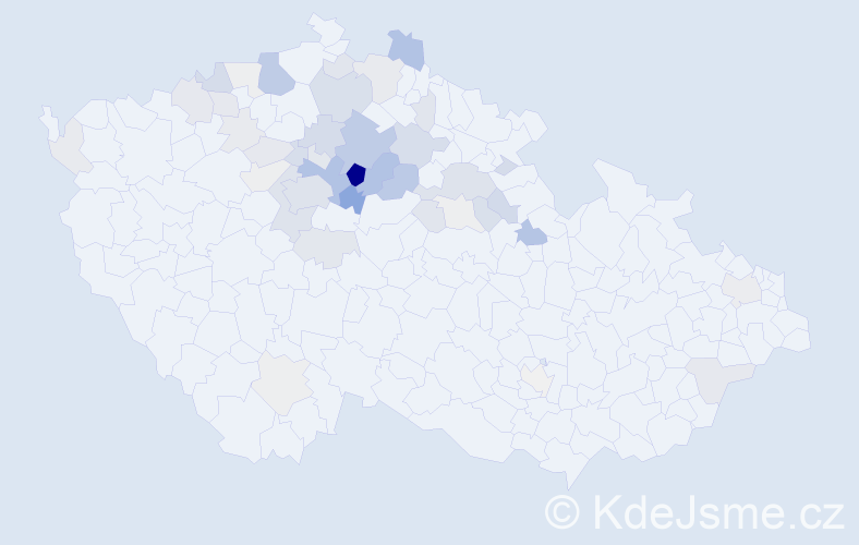 Příjmení: 'Špitálská', počet výskytů 170 v celé ČR