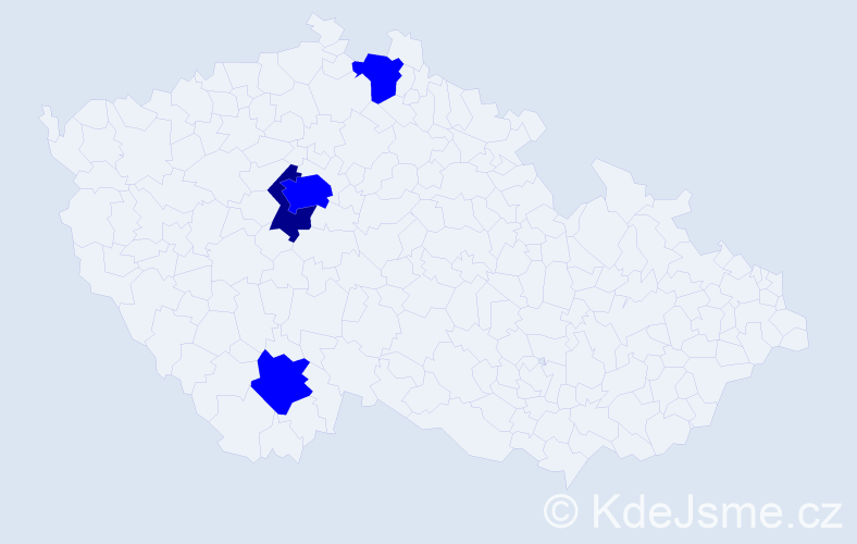 Příjmení: 'Westonová', počet výskytů 5 v celé ČR