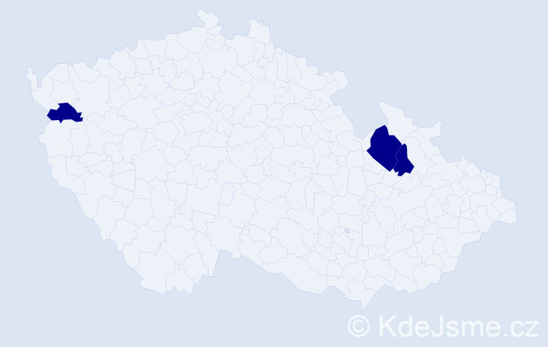 Příjmení: 'Kerticová', počet výskytů 3 v celé ČR