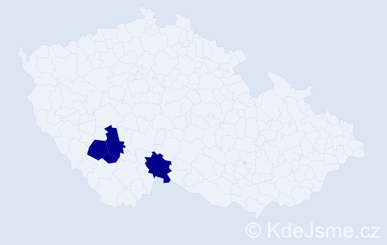 Příjmení: 'Chmelec', počet výskytů 4 v celé ČR