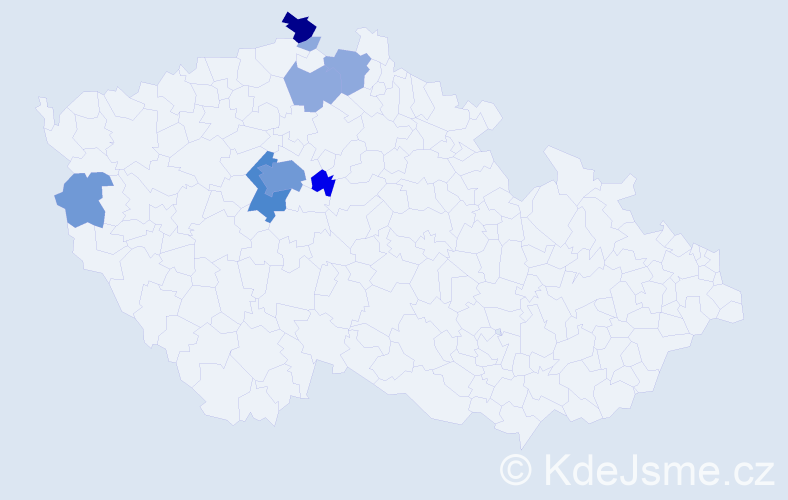 Příjmení: 'Drchota', počet výskytů 21 v celé ČR