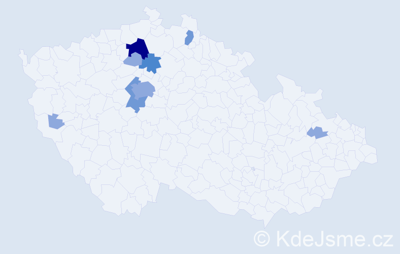 Příjmení: 'Gebler', počet výskytů 17 v celé ČR