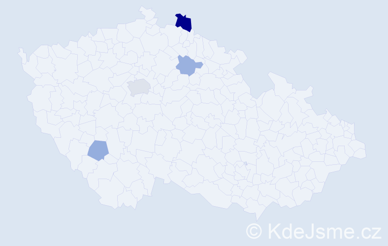 Příjmení: 'Homér', počet výskytů 8 v celé ČR