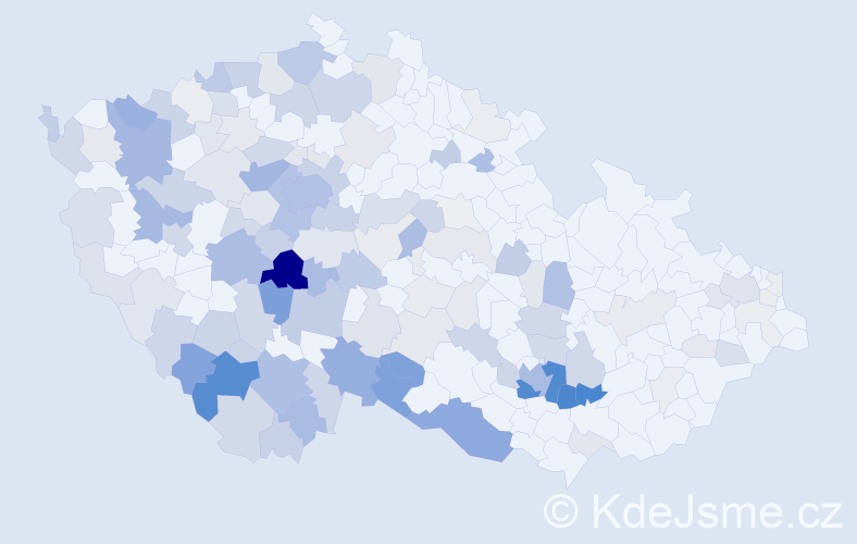 Příjmení: 'Neužilová', počet výskytů 580 v celé ČR