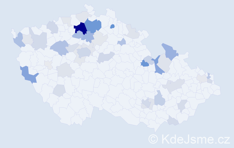 Příjmení: 'Kühnová', počet výskytů 124 v celé ČR