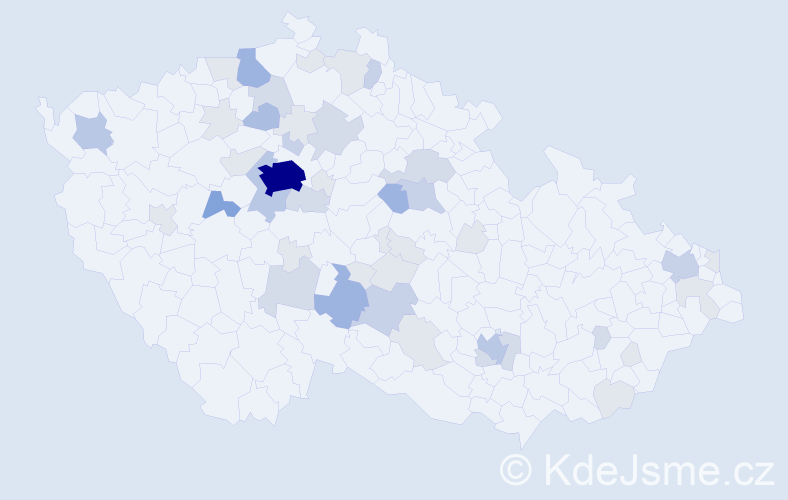 Příjmení: 'Kautská', počet výskytů 127 v celé ČR