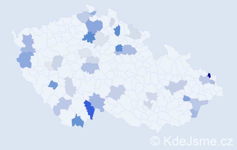 Příjmení: 'Buday', počet výskytů 84 v celé ČR