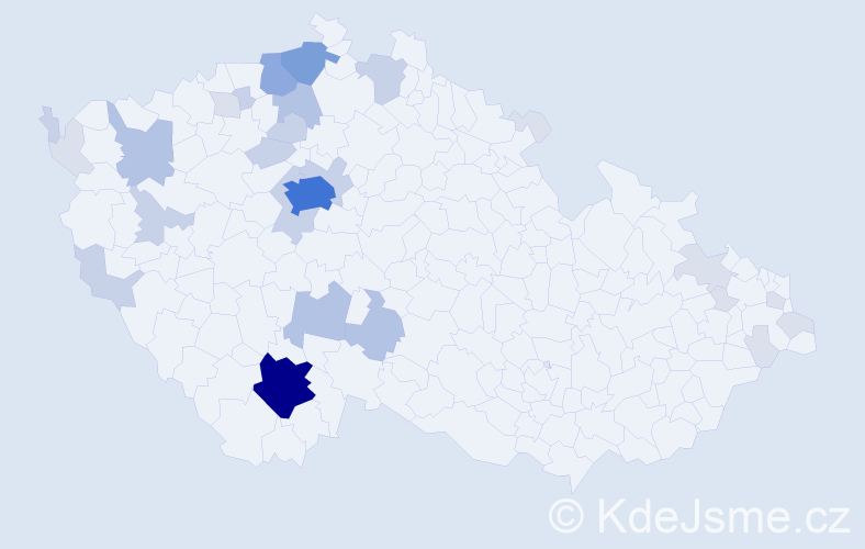 Příjmení: 'Primusová', počet výskytů 86 v celé ČR
