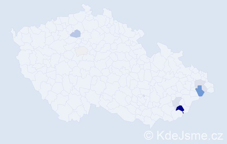 Příjmení: 'Katauerová', počet výskytů 11 v celé ČR
