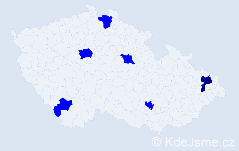Příjmení: 'Elliott', počet výskytů 9 v celé ČR