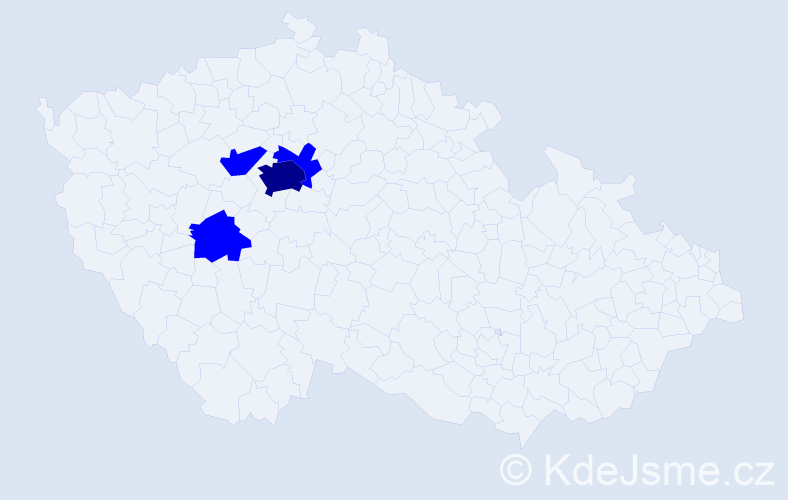 Příjmení: 'Kostetska', počet výskytů 5 v celé ČR