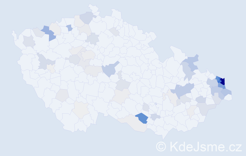 Příjmení: 'Hanzel', počet výskytů 269 v celé ČR