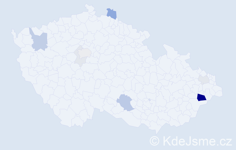 Příjmení: 'Mandula', počet výskytů 28 v celé ČR