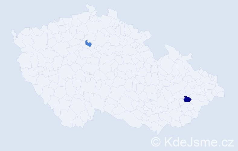 Příjmení: 'Kosovac', počet výskytů 2 v celé ČR