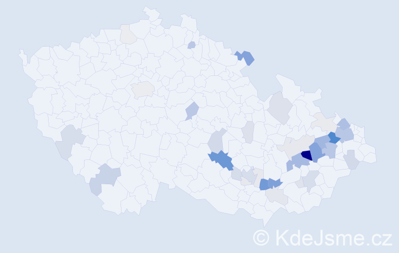 Příjmení: 'Viliš', počet výskytů 120 v celé ČR