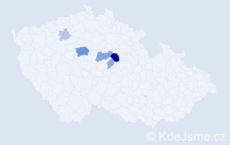 Příjmení: 'Verunáč', počet výskytů 32 v celé ČR