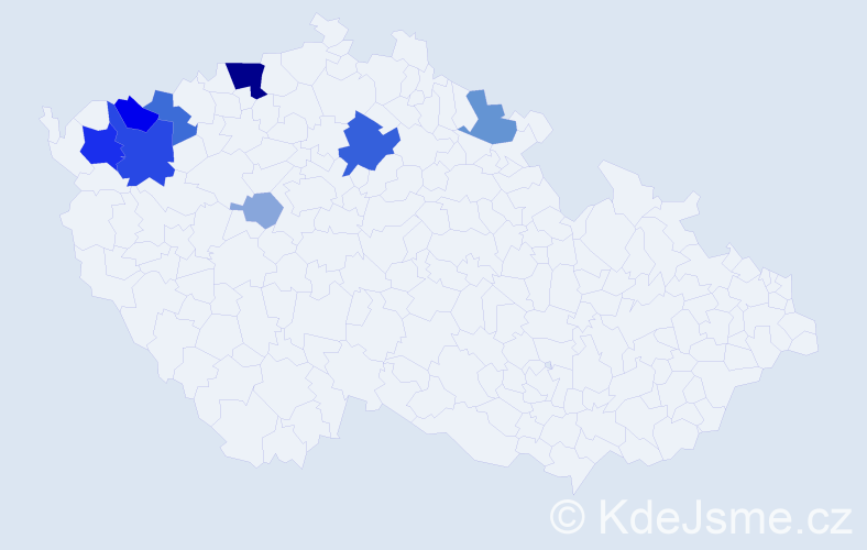 Příjmení: 'Weigend', počet výskytů 26 v celé ČR