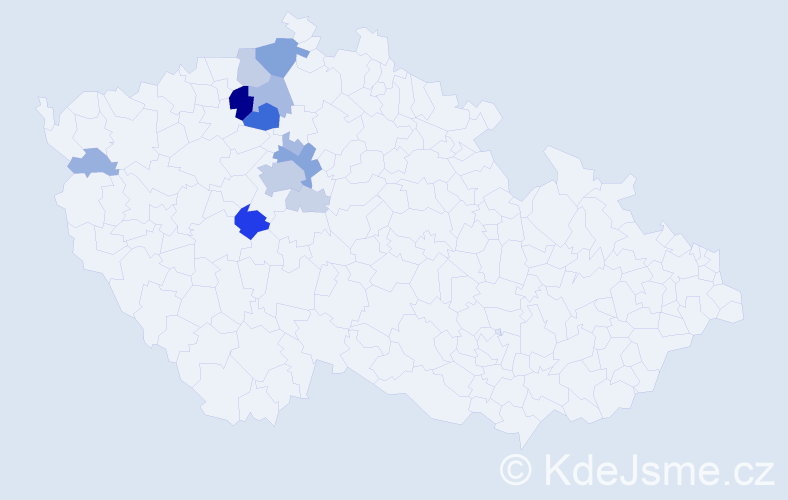 Příjmení: 'Nerglová', počet výskytů 42 v celé ČR