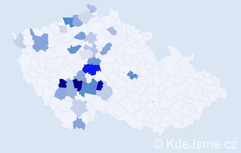 Příjmení: 'Šitnerová', počet výskytů 83 v celé ČR