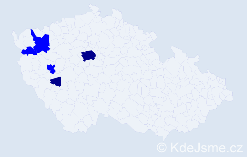 Příjmení: 'Knárová', počet výskytů 7 v celé ČR