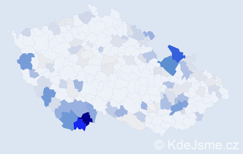 Příjmení: 'Morongová', počet výskytů 321 v celé ČR