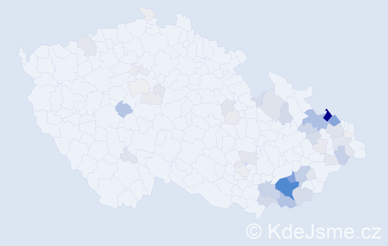 Příjmení: 'Kašná', počet výskytů 303 v celé ČR