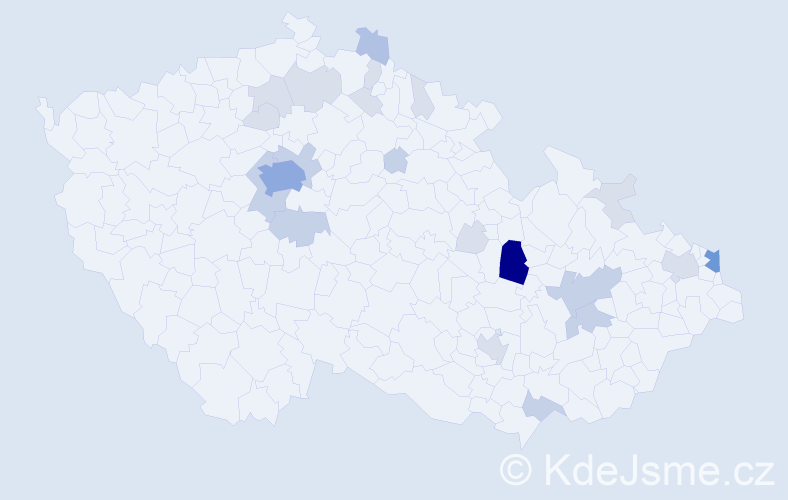 Příjmení: 'Steffanová', počet výskytů 62 v celé ČR