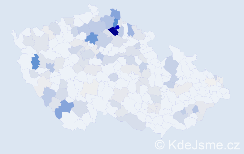 Příjmení: 'Bursová', počet výskytů 483 v celé ČR
