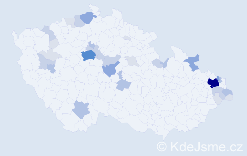 Příjmení: 'Dobřanský', počet výskytů 98 v celé ČR