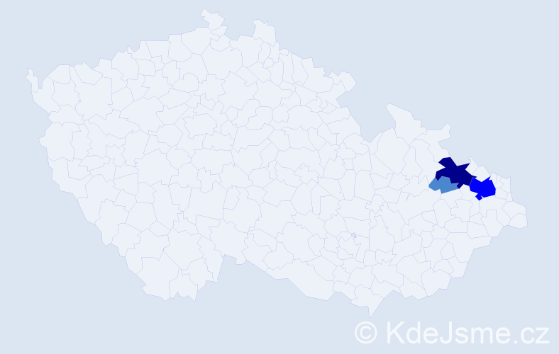 Příjmení: 'Ziffrová', počet výskytů 6 v celé ČR