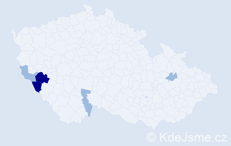 Příjmení: 'Kaliánko', počet výskytů 8 v celé ČR