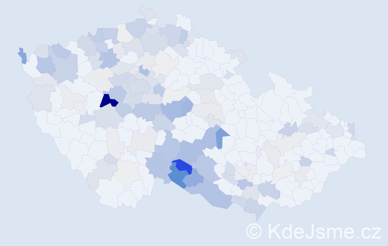 Příjmení: 'Štěpnička', počet výskytů 525 v celé ČR
