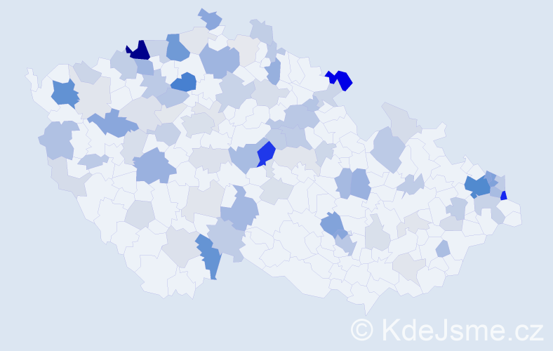Příjmení: 'Horvath', počet výskytů 259 v celé ČR