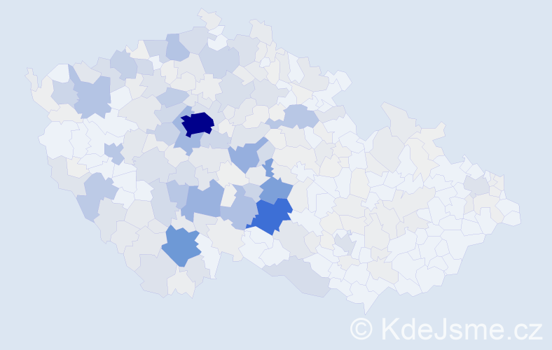 Příjmení: 'Dolejší', počet výskytů 2176 v celé ČR