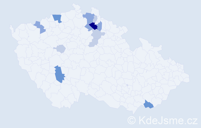 Příjmení: 'Loutchan', počet výskytů 35 v celé ČR