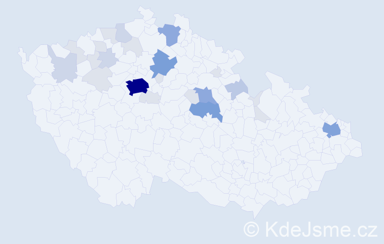 Příjmení: 'Morchová', počet výskytů 82 v celé ČR